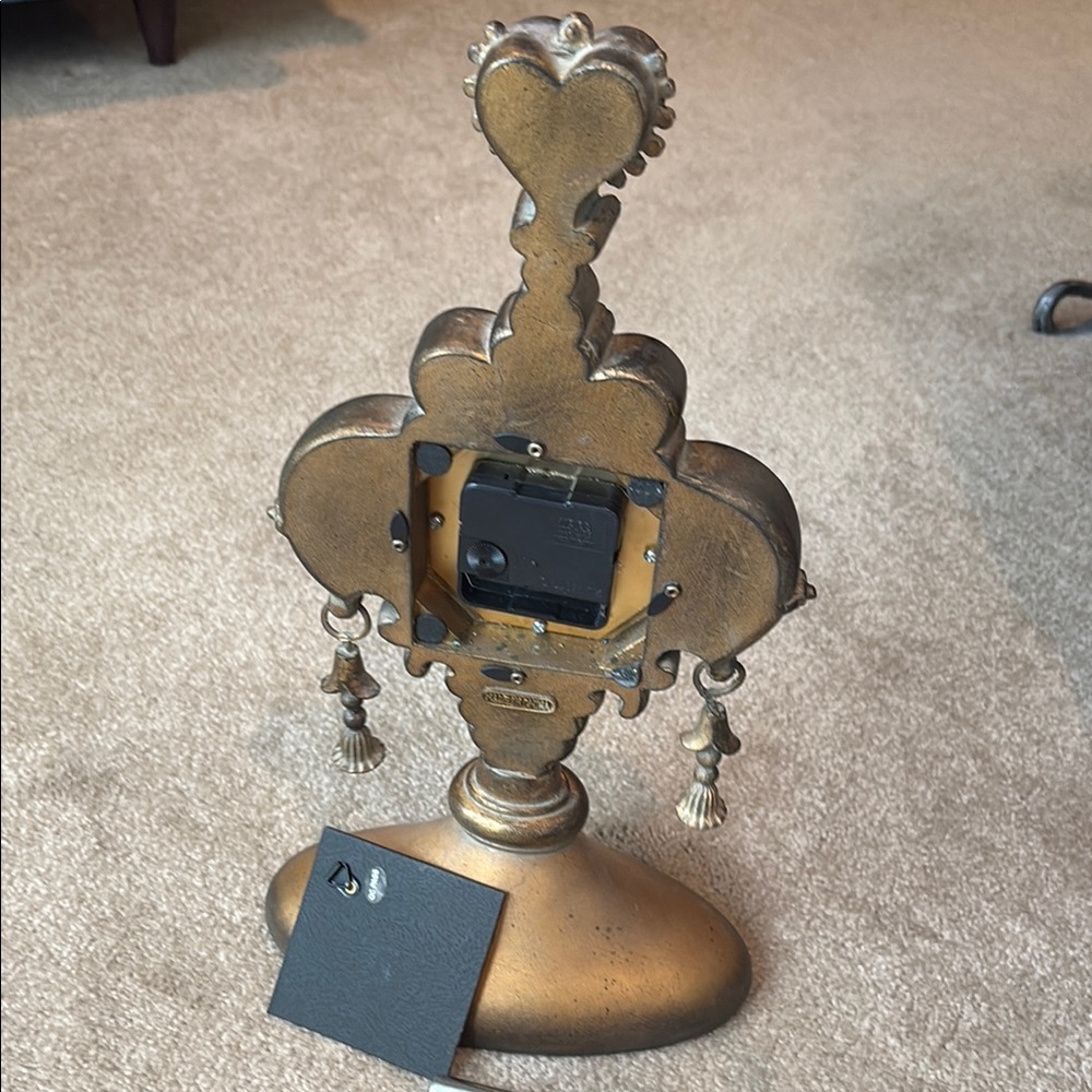 Antique Gold Ornate Wall Clock - Picture 3 of 4